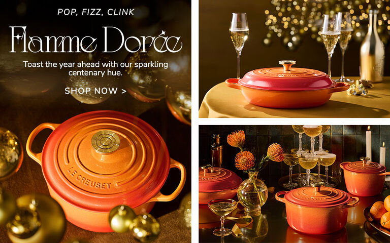 Pop, Fizz, Clink - Flamme Dorée: Toast the year ahead with our sparkling centenary hue. SHOP NOW
