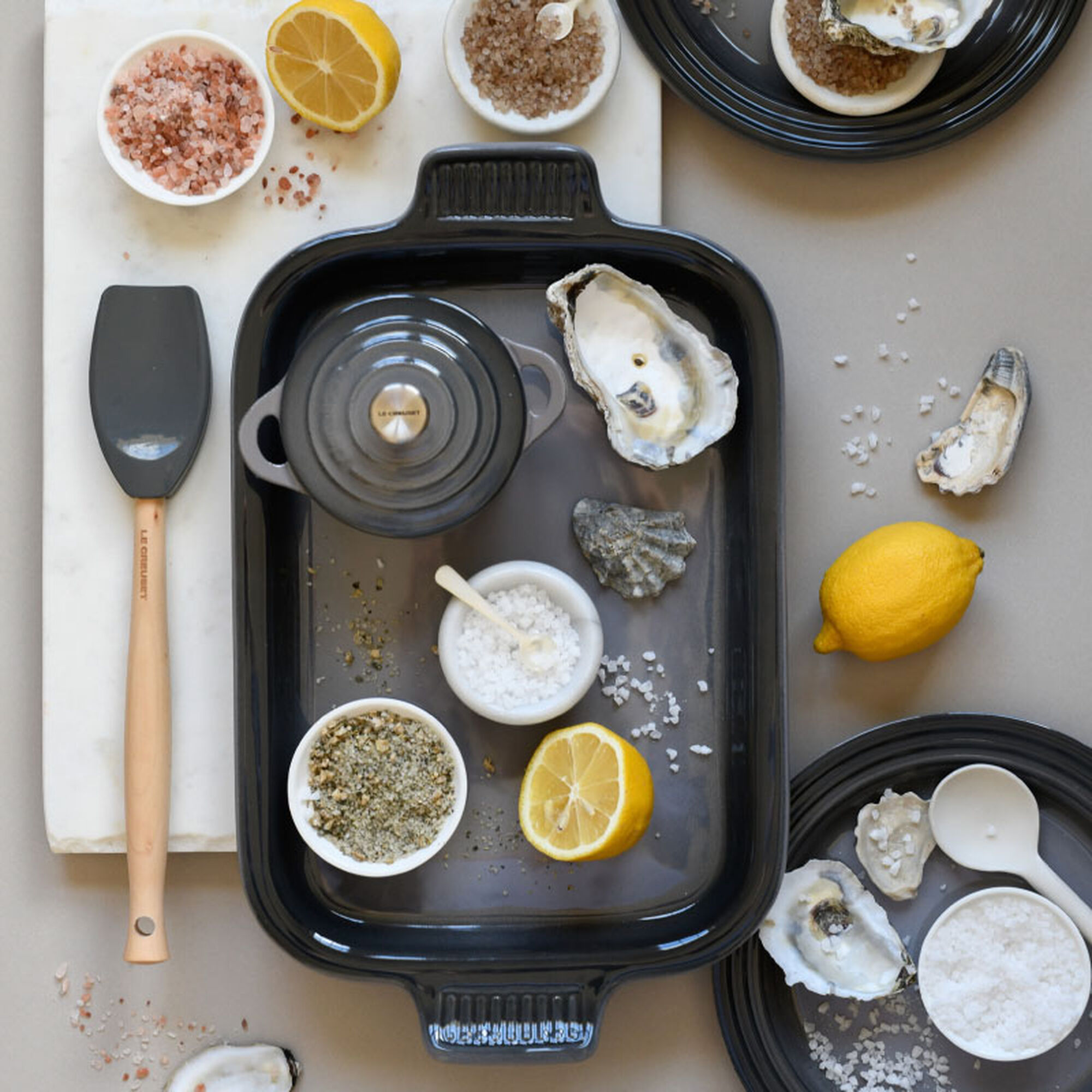 Rectangular Dish with Platter Lid - Oyster