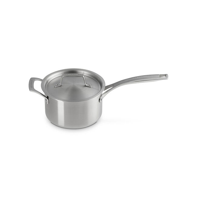Essential Stainless Steel Saucepan with Lid, view 5