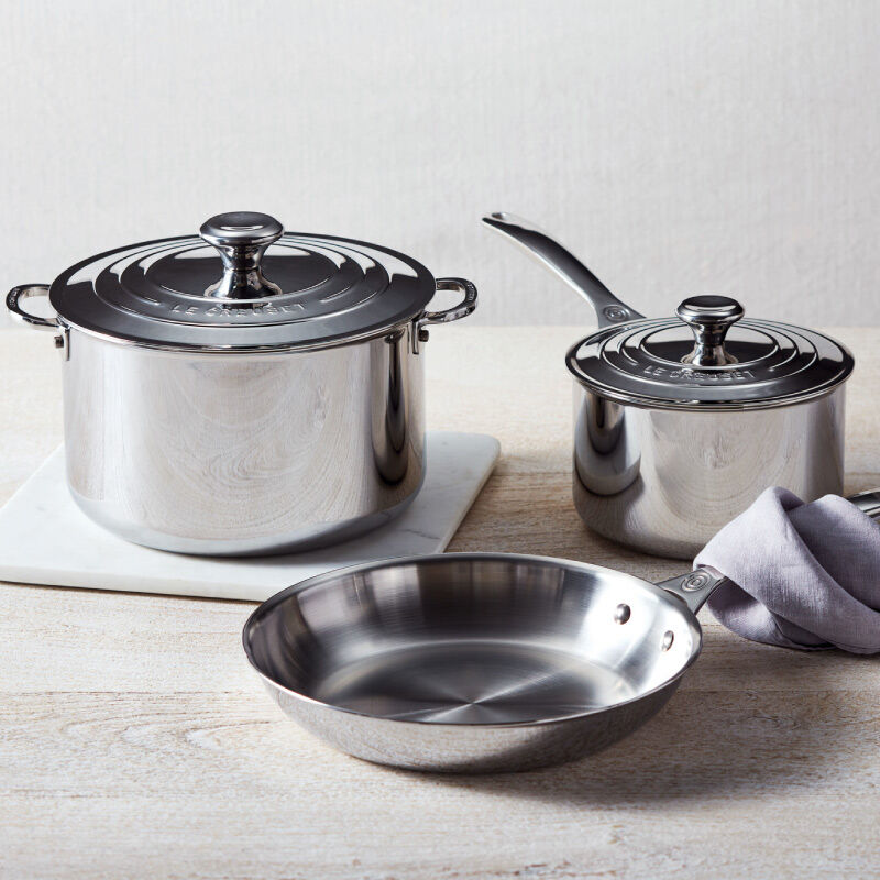Signature Stainless Steel 5-Piece Cookware Set | Le Creuset®