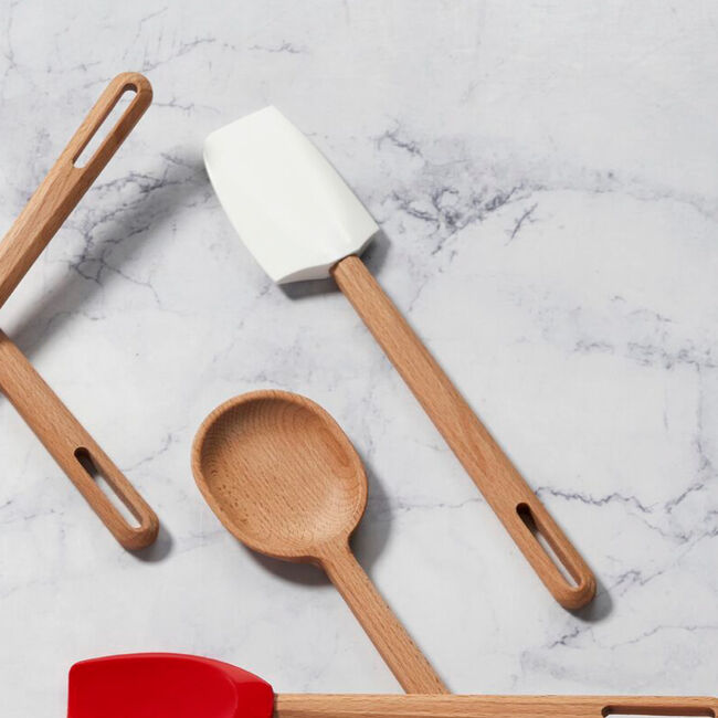 Signature Silicone Medium SpatulaWhite, view 1