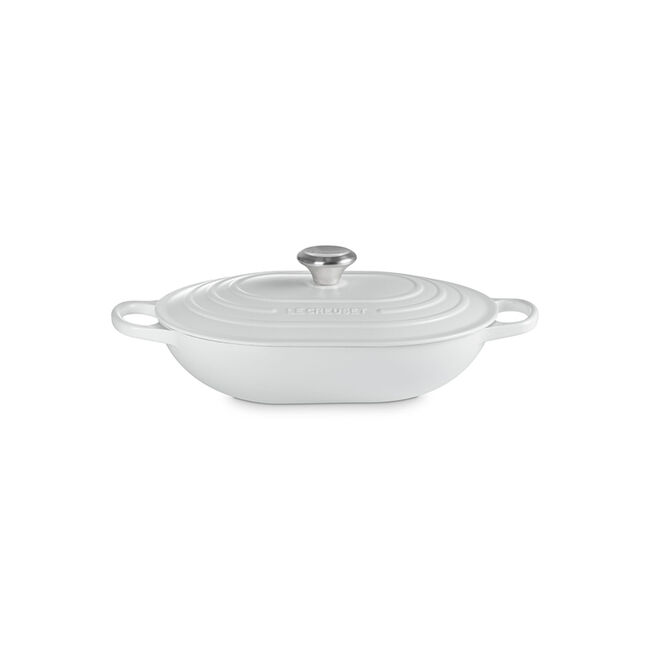 Signature Oval CasseroleMatte White, view 2