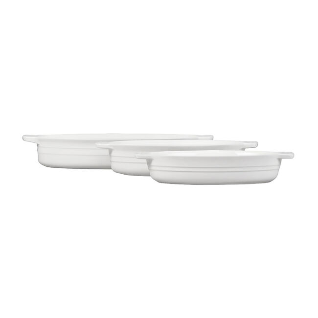 Classic 3-Piece Oval Baking Dish SetWhite, view 3