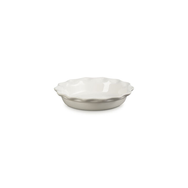 Heritage Fluted Pie DishMatte White, view 1