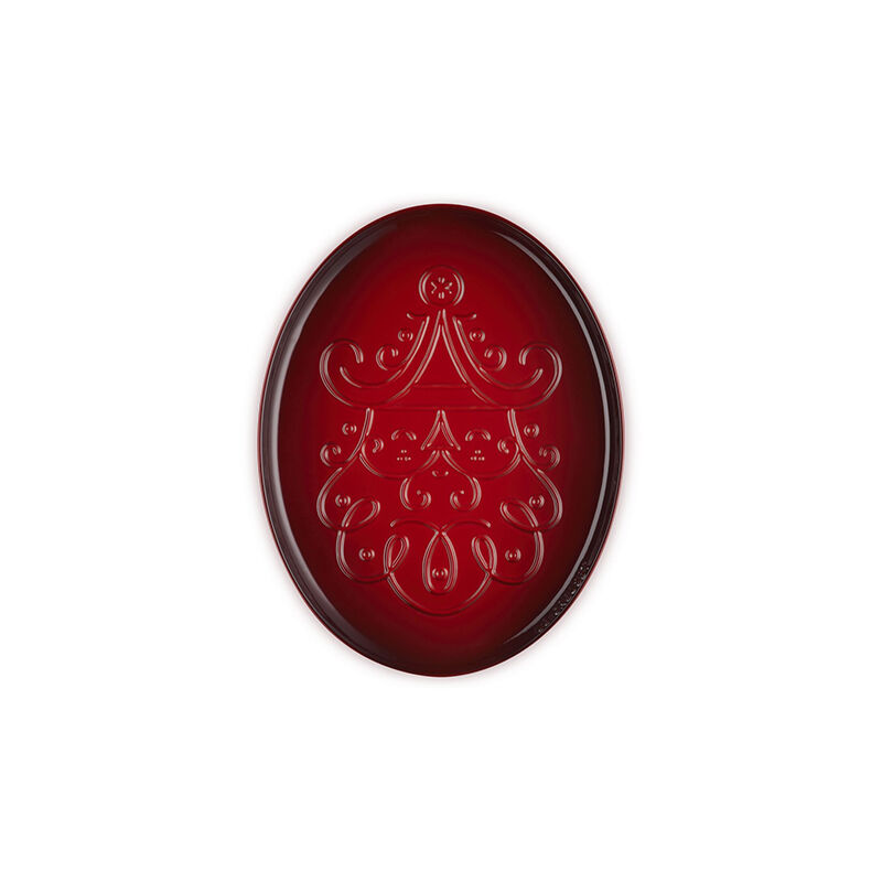 Nöel Collection Santa Embossed Oval Platter | Le Creuset®