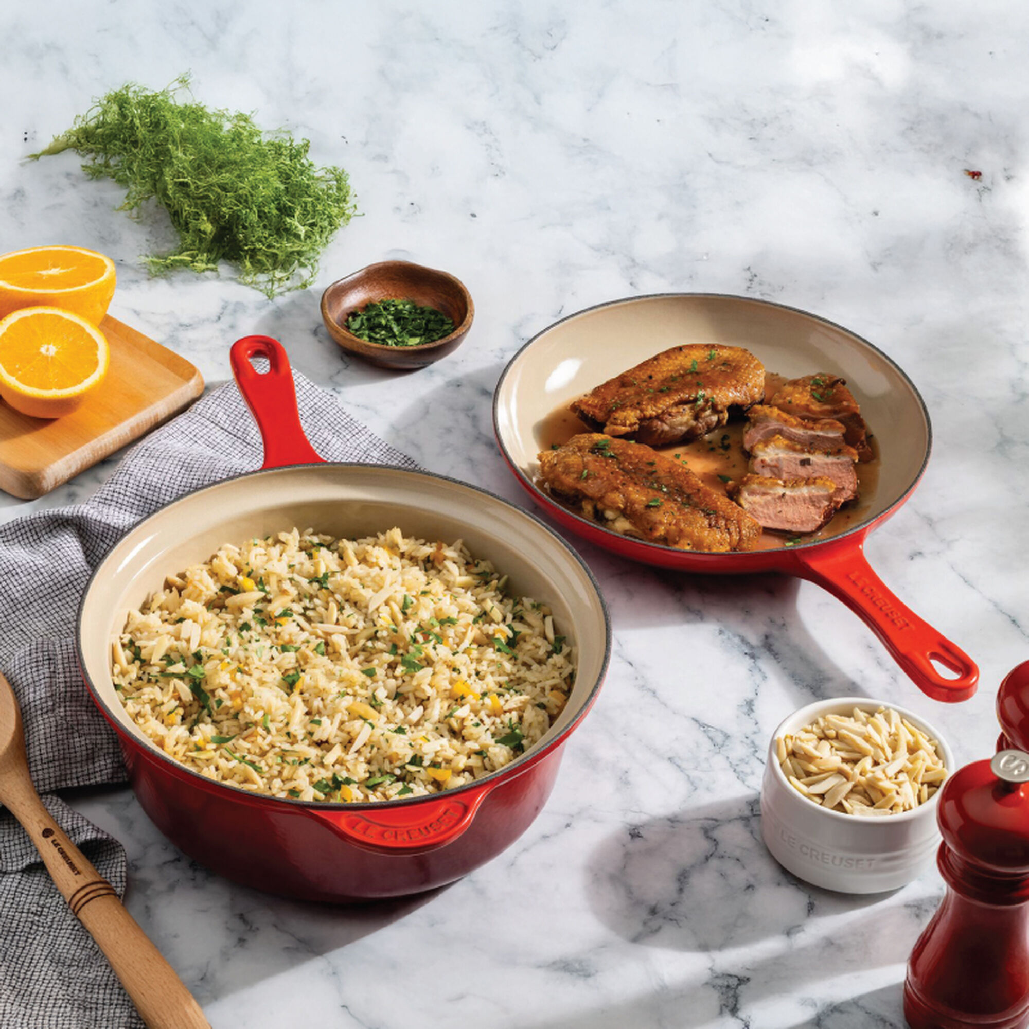 Traditional Round Multifunction Pan - Cerise