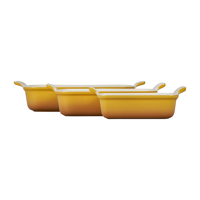 Heritage 3-Piece Rectangular Baking Dish SetNectar, view 2