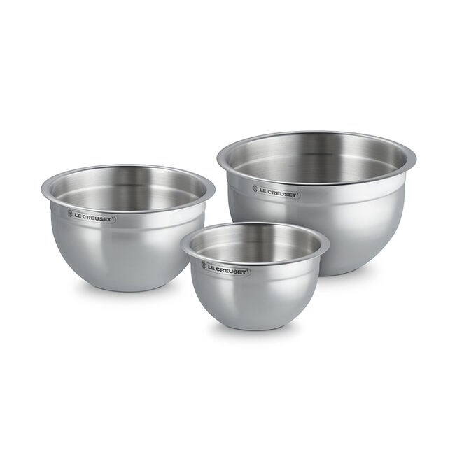 Stainless Steel Mixing Bowls with Lids, Set of 3, view 6