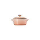 Mini Cocotte with Gold Heart KnobPeche