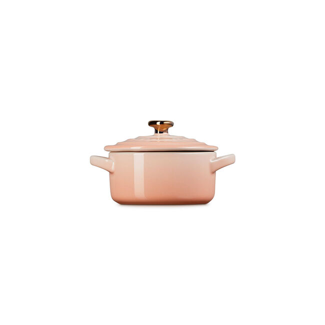 Mini Cocotte with Gold Heart KnobPeche, view 7