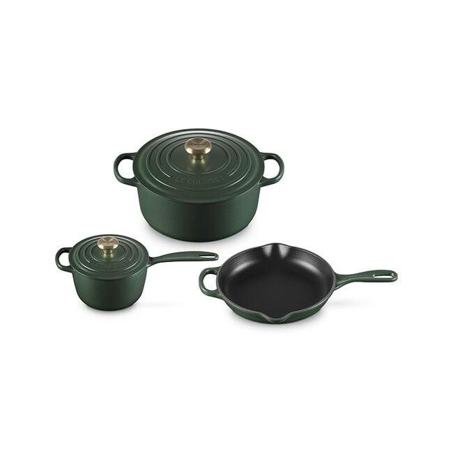 Signature Enameled Cast Iron 5-Piece Cookware SetForet, view 1
