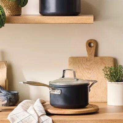 Essential Non-stick Ceramic Saucepan with Glass Lid Essential Non-stick Ceramic Saucepan with Glass Lid