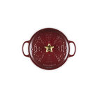 No&euml;l Collection Holiday Tree Signature Round Dutch Oven with Gold Star KnobGarnet