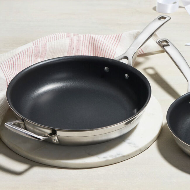 Classic Stainless Steel 2-Piece Non-stick Frying Pan Set, view 2