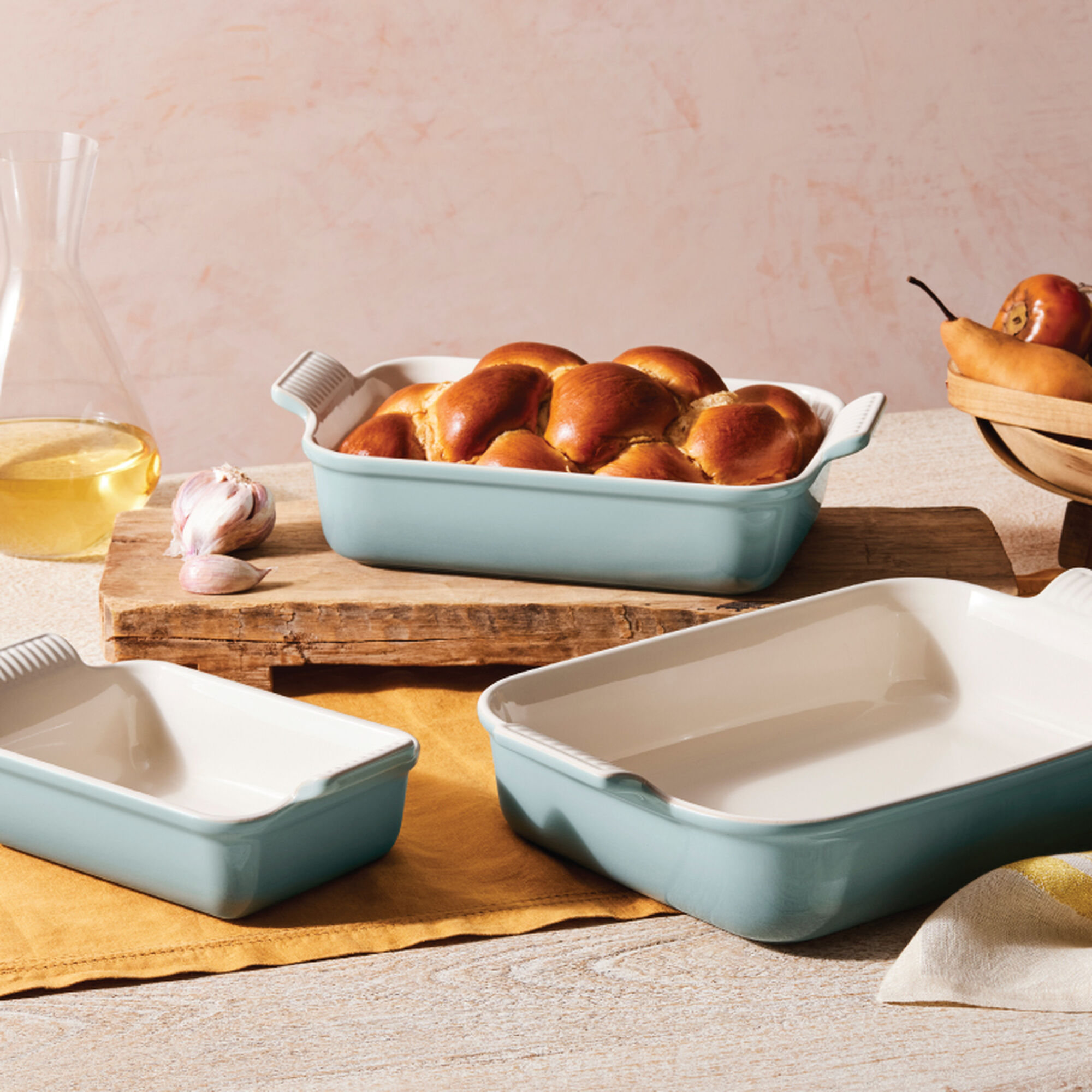 Heritage 3-Piece Rectangular Baking Dish Set - Sea Salt