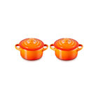 Mini Cocottes, Set of 2 - Flame