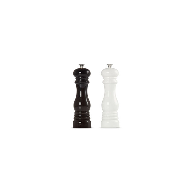 Acrylic Classic Salt and Pepper Mill SetBlack and White, view 3