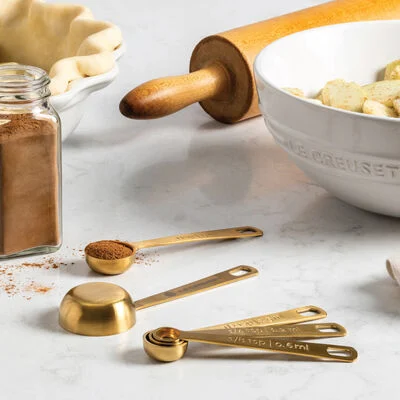 Gold 5-Piece Measuring Spoon Set Gold 5-Piece Measuring Spoon Set