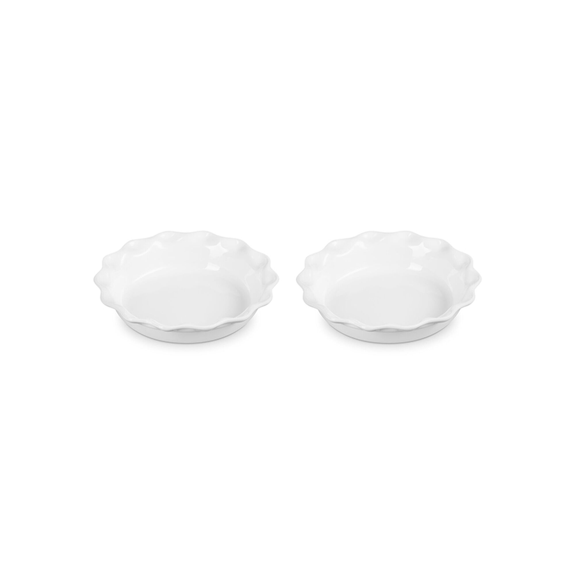 Heritage Fluted Pie Dish 2-Piece Set - White