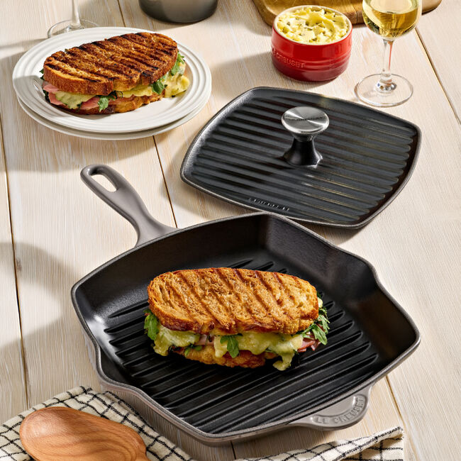 Traditional Square Skillet Grill and Panini Press Set, view 1