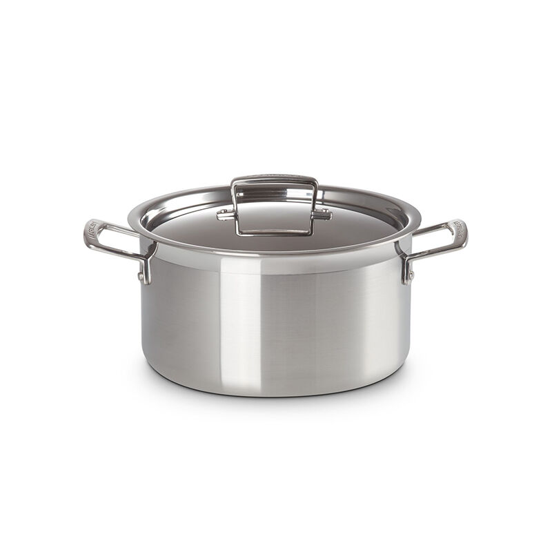 Le Creuset Stainless Steel Classic 3-Ply Stockpot, 10qt - Thumbnail 5