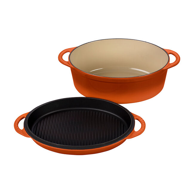 Oval Dutch Oven With Grill Pan Lid Le Creuset Official Site