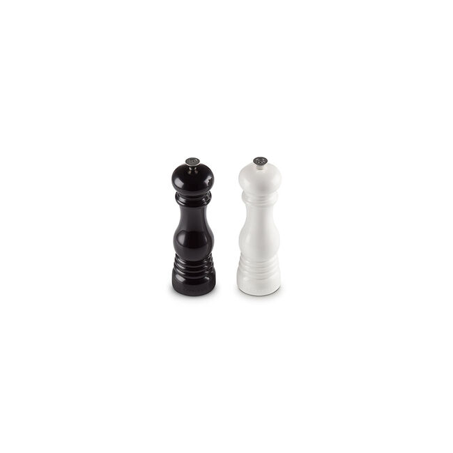 Acrylic Classic Salt and Pepper Mill SetBlack and White, view 2
