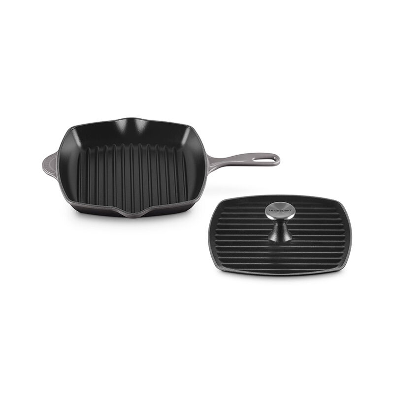 Traditional Square Skillet Grill and Panini Press Set | Le Creuset®