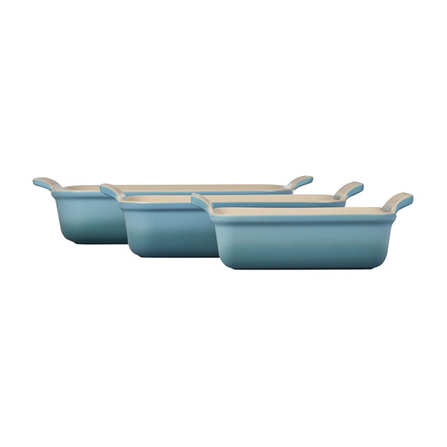 Heritage 3-Piece Rectangular Baking Dish SetCaribbean, view 3