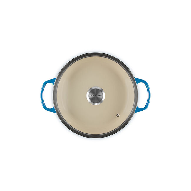 Enameled Cast Iron Signature Round Braiser with Glass LidMarseille, view 5