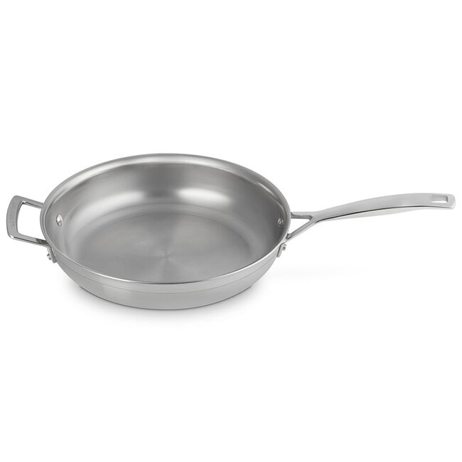 Classic Stainless Steel Round Frying Pan, view 4