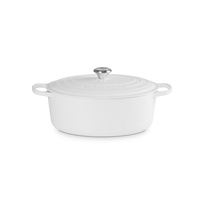 Signature Oval Dutch OvenMatte White, view 2
