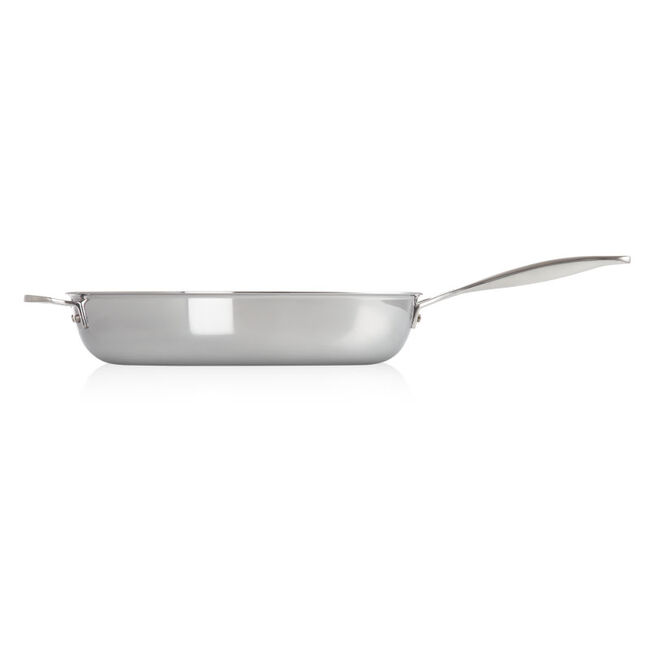 Le Creuset 12.5 Deep Fry Pan with Helper Handle - Stainless Steel