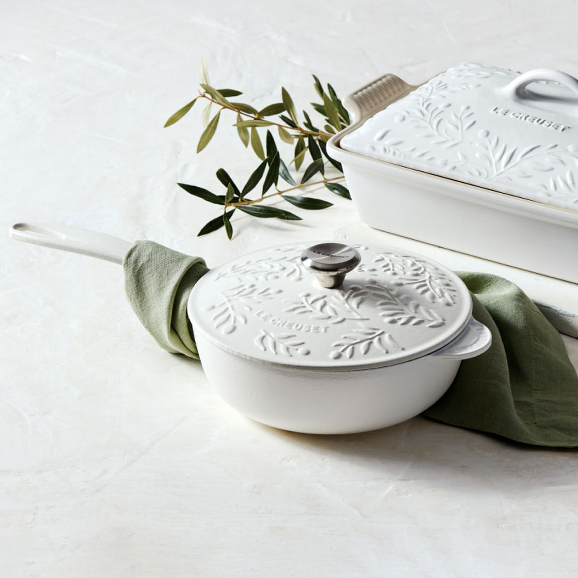 Olive Branch Collection Saucier - Matte White