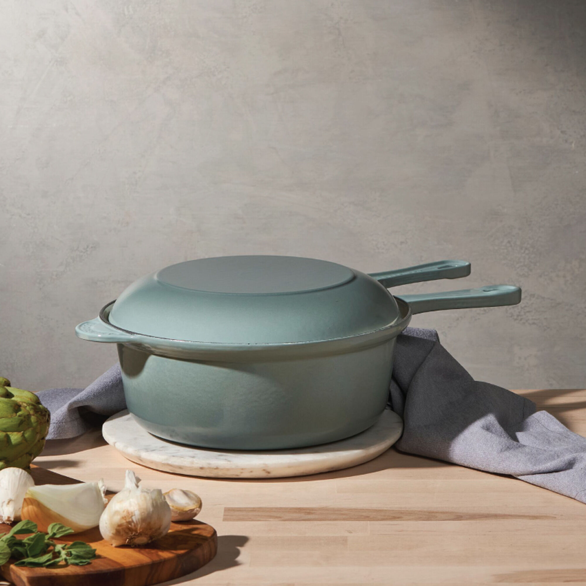 Le Creuset Traditional Round Multifunction Pan - Sea Salt