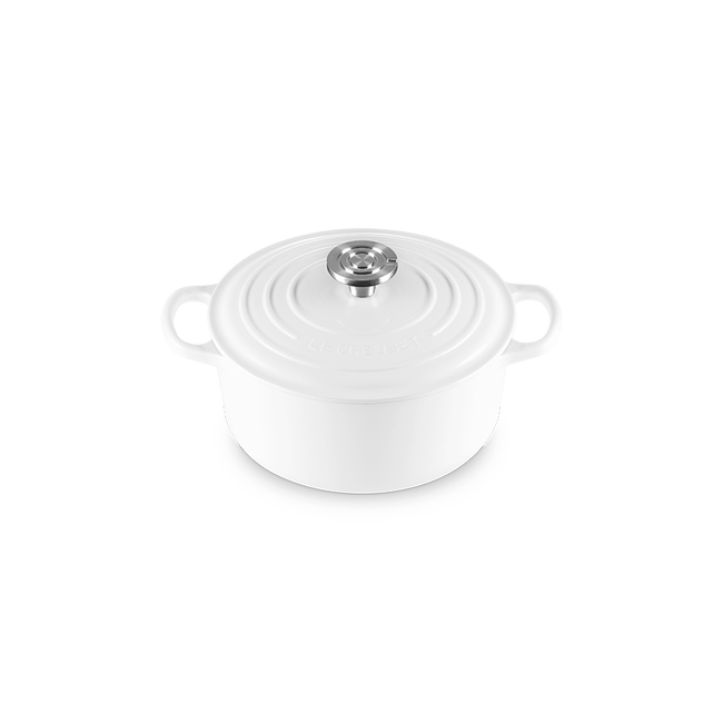 Signature Round Dutch OvenWhite, view 1