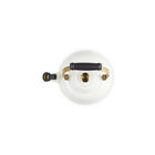 Classic Whistling Kettle with Gold KnobWhite
