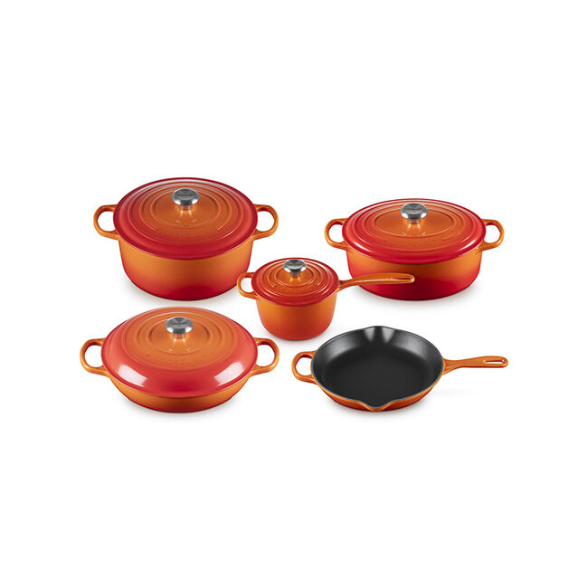 Signature Enameled Cast Iron 9-Piece Cookware Set, view 4