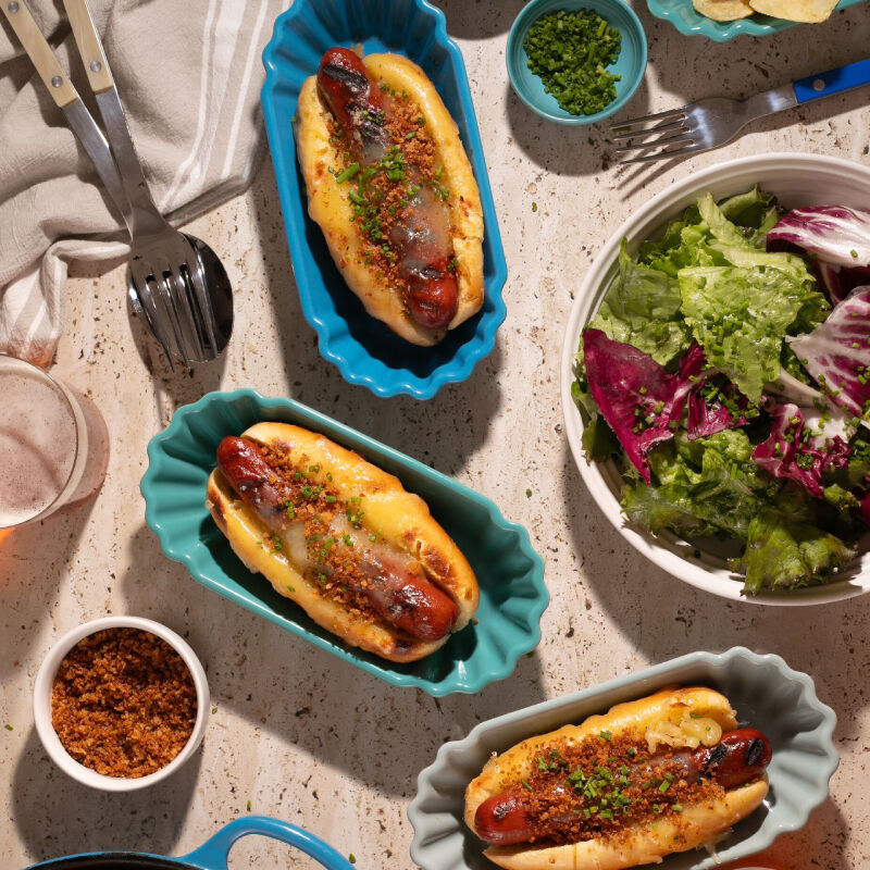 LE CREUSET ボロネーズ　24cm わさび　つまみシルバー　限定色 Bistro Boat | Le Creuset®