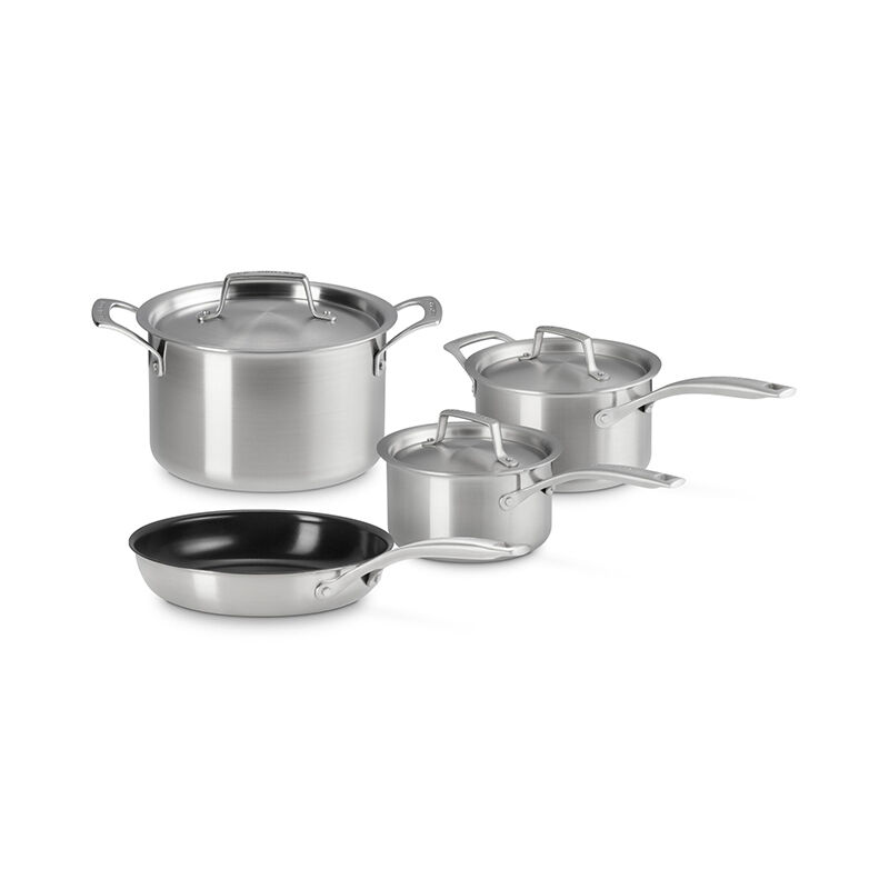 Essential Stainless Steel 7-Piece Cookware Set | Le Creuset®