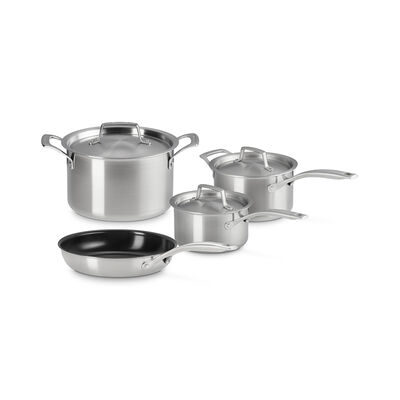 Essential Stainless Steel 7-Piece Cookware Set