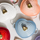 Shallow Heart Cocotte with Light Gold Heart Knob