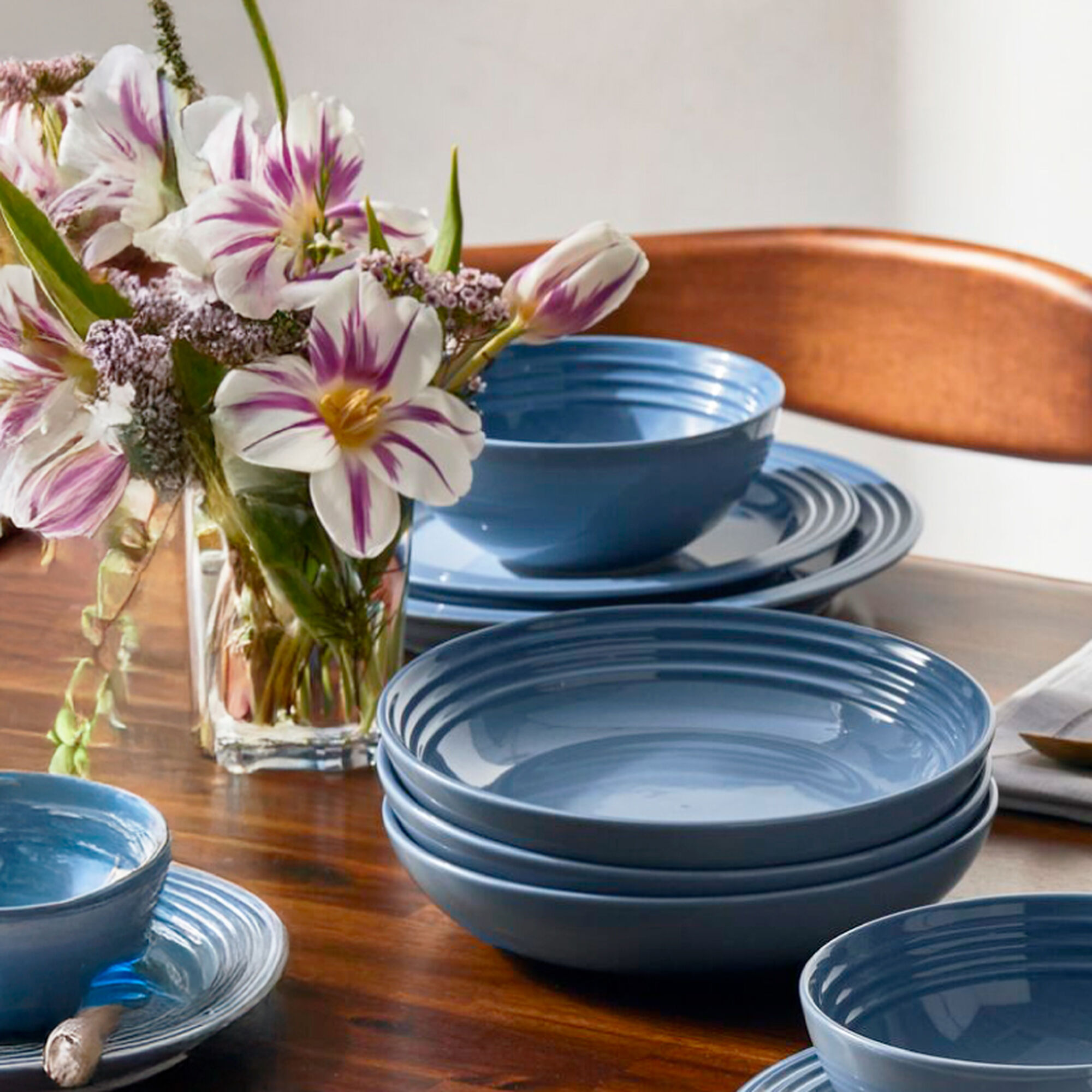 Vancouver Pasta Bowls, Set of 4 - Chambray