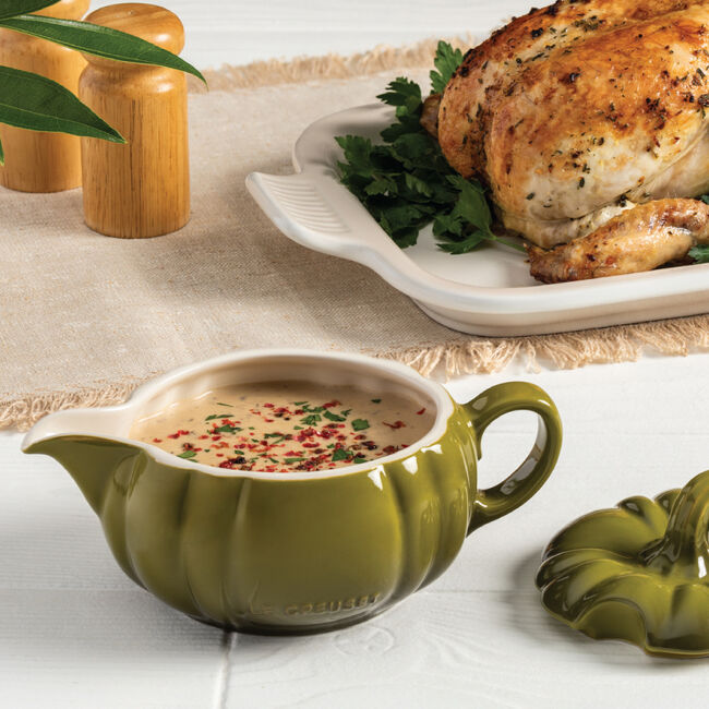 Pumpkin Gravy Boat with Lid