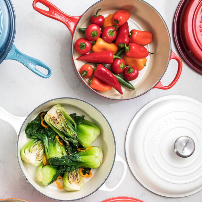 Le Creuset Enameled Cast Iron Signature Cassadou, 3.75qt., Flame