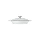 Enameled Cast Iron Signature Round Braiser with Glass LidWhite