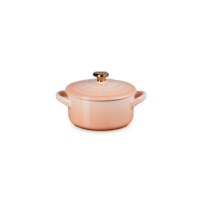 Mini Cocotte with Gold Heart KnobPeche, view 6