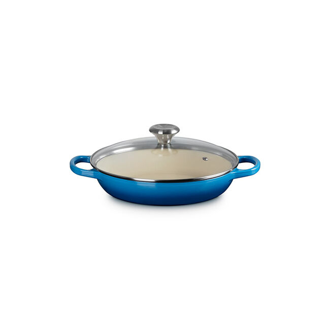 Enameled Cast Iron Signature Round Braiser with Glass LidMarseille, view 1