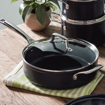 Essential Non-stick Ceramic Sauté Pan with Glass Lid Essential Non-stick Ceramic Sauté Pan with Glass Lid