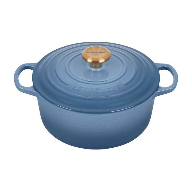 Le Creuset Signature Round Dutch Oven (Size: 5.5 qt; Color: Chambray)